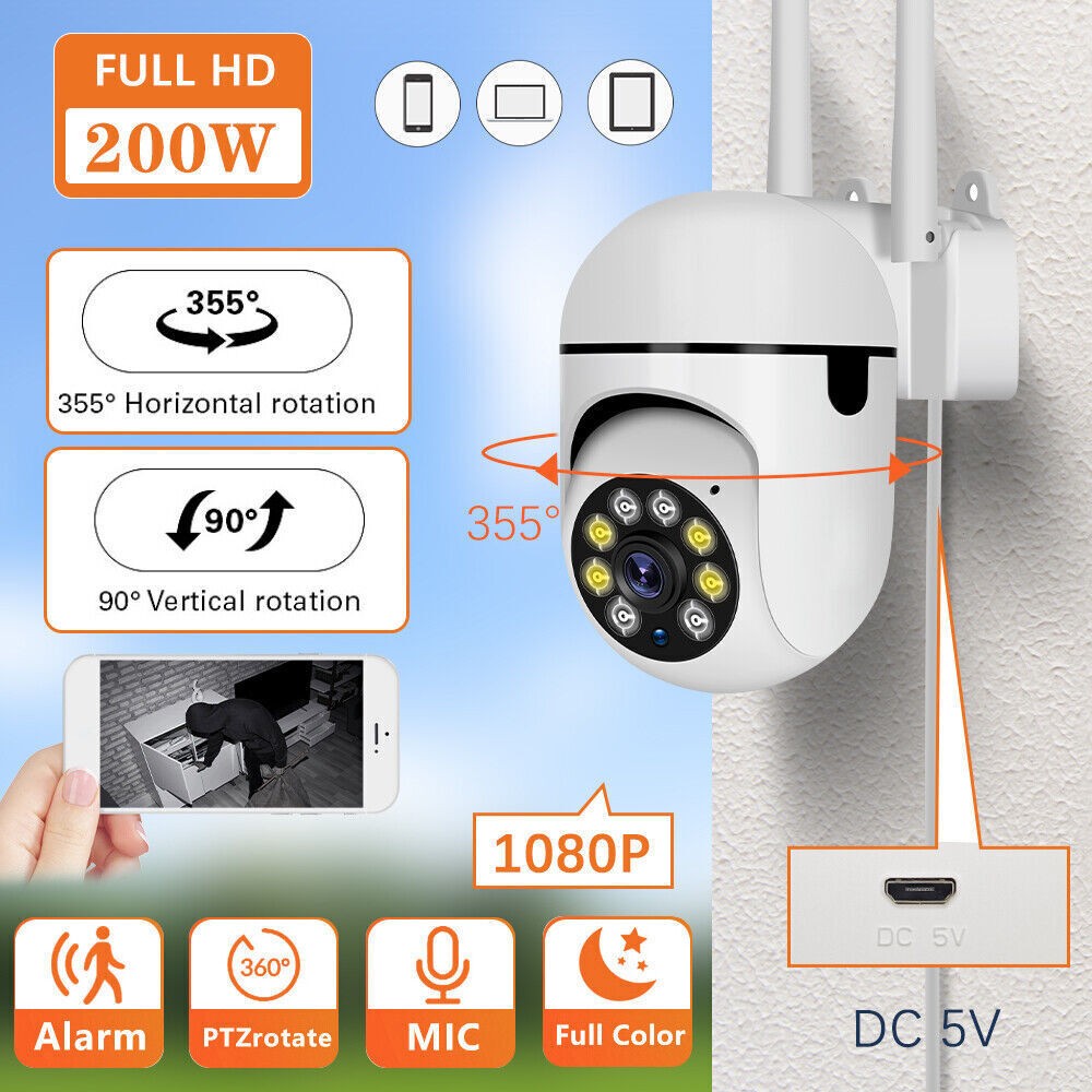 1080P IP Camera Wireless WIFI Outdoor CCTV HD PTZ Smart Home Security(cloud storage)